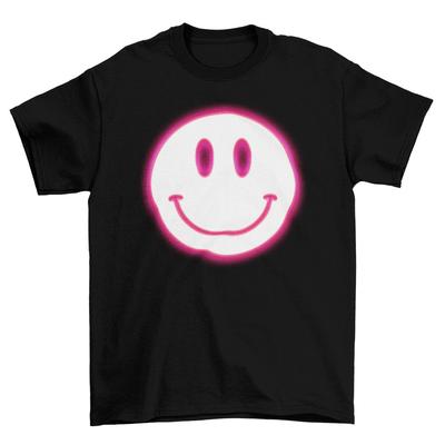 Женская МОДА Футболка Happy Face Музыка рейва старой школы Эйсид-поп Вечеринка 90-х