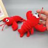 Милый красный краб рак плюшевая кукла брелки сумка подвеска игрушка смешной красный омар школьный ранец украшения аксессуары подарок