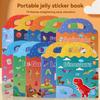 6 Стилей Многоразовый Блокнот с Наклейками, Наклейки с Фоном Сцен, Образовательная Книга-Альбом со Стикерками для Путешествий, Подарки на День Рождения