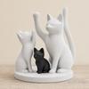 Милая Фигурка Кошачьей Семьи, 3D-печатная Скульптура Родителей-Кошек и Котенка, Современное Настольное Украшение с Кошкой, Подарок для Любителей Кошек