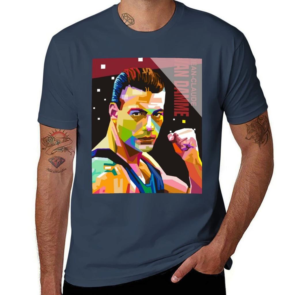 Van Damme Tshirt Large Size Casual Tee Shirt