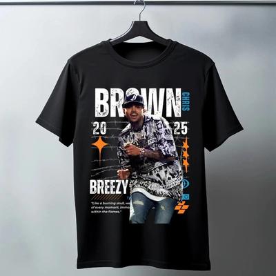 Крис Браун Breezy Bowl XX Тур 2025 Мужская Женская Футболка Унисекс Футболка