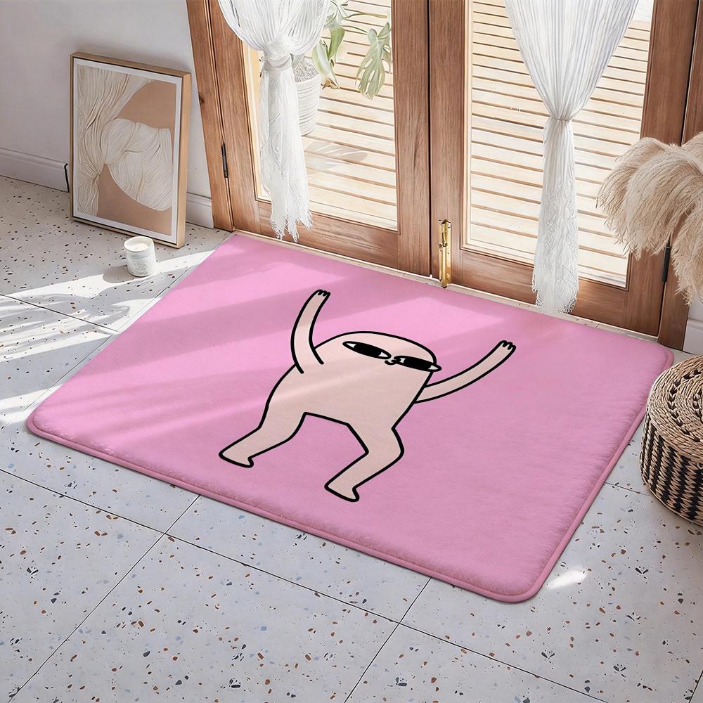 Character K Ketnipz Floor Mat Eco Flannel Doormat Non Slip Odorless Indoor Floor Rug Soft Short Plush Home Mat