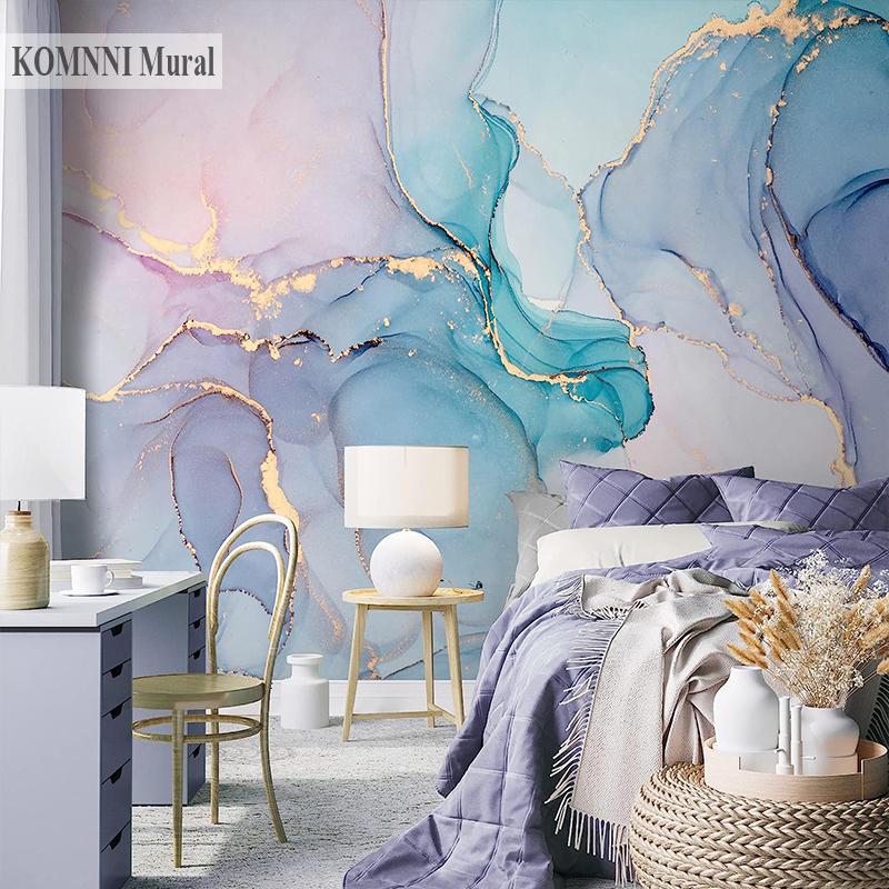 Marble Wallpaper Abstract Art Wall Mural Marble Ink Wallpaper Suitable for Living Room, Bedroom, Office Home Decor Mural