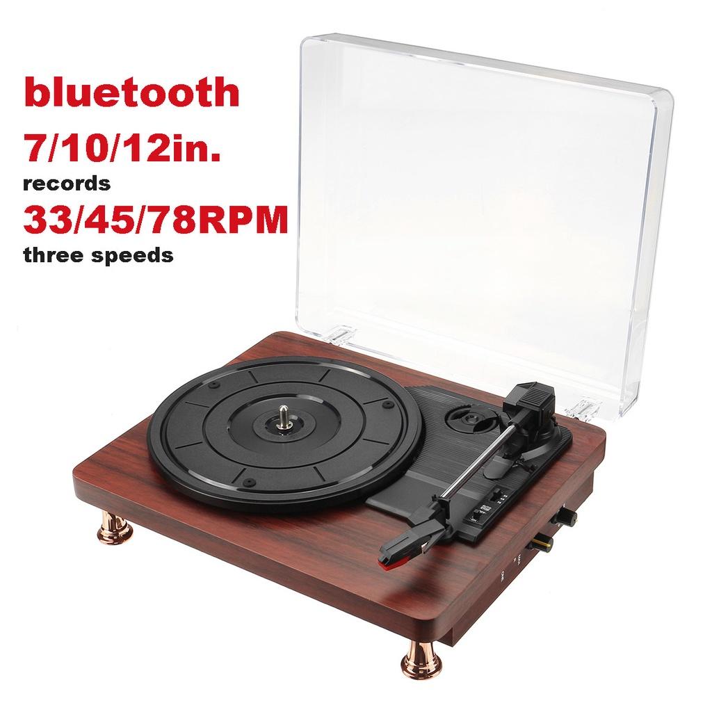 Vintage Gramophone Phonograph Player Bluetooth Music Player Vinyl Turntable Record Player Speakers for 33/45/78RPM Record