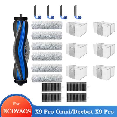 Совместимость для ( ECOVACS X9 PRO OMNI ) ECOVACS Deebot X9 Pro Запасные части Аксессуары Фильтр Основная Боковая щетка Валик Швабра Мешок для пыли