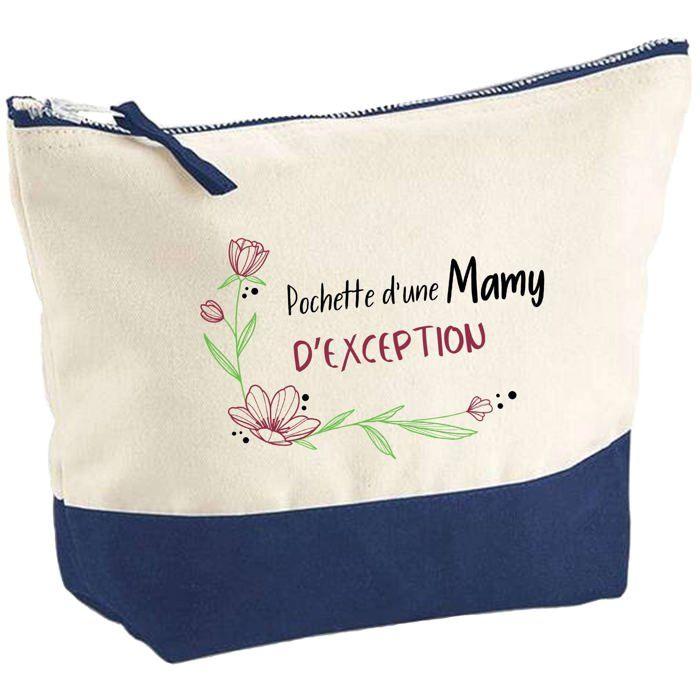 Trousse de maquillage - PLANETEE - Mamy d'exception - Grand format - Coton - Impression HD (Fabriquée en France)
