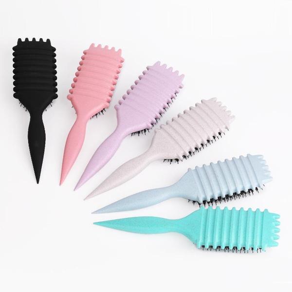 1pc Nylon Bristle Curl Defining Styling Brush for Dry Hair, Anti-frizz Detangling Hairbrush for Men and Women, Enhances Curl Definition and Separation
