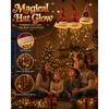 Lighted Santa Hat Hanging Chandelier 3 Styles Warm LED Christmas Light Sequined Cone Hanging Decor with Chime Star Tassel Set Indoor Outdoor Porch