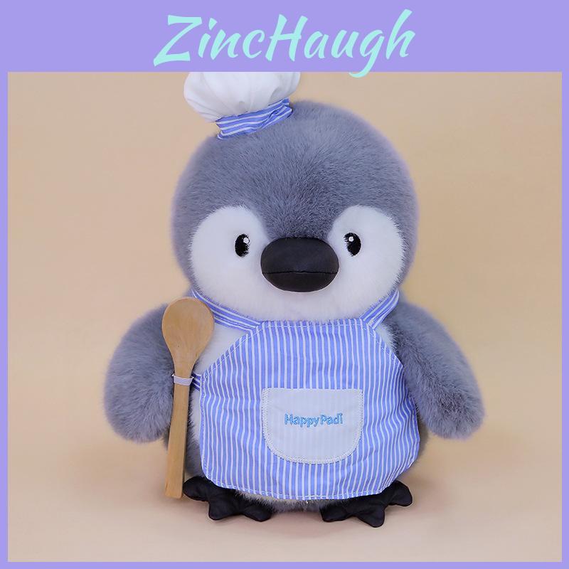 Cute Fishing Chef Drawing Penguin Cartoon Plush Doll For Kids