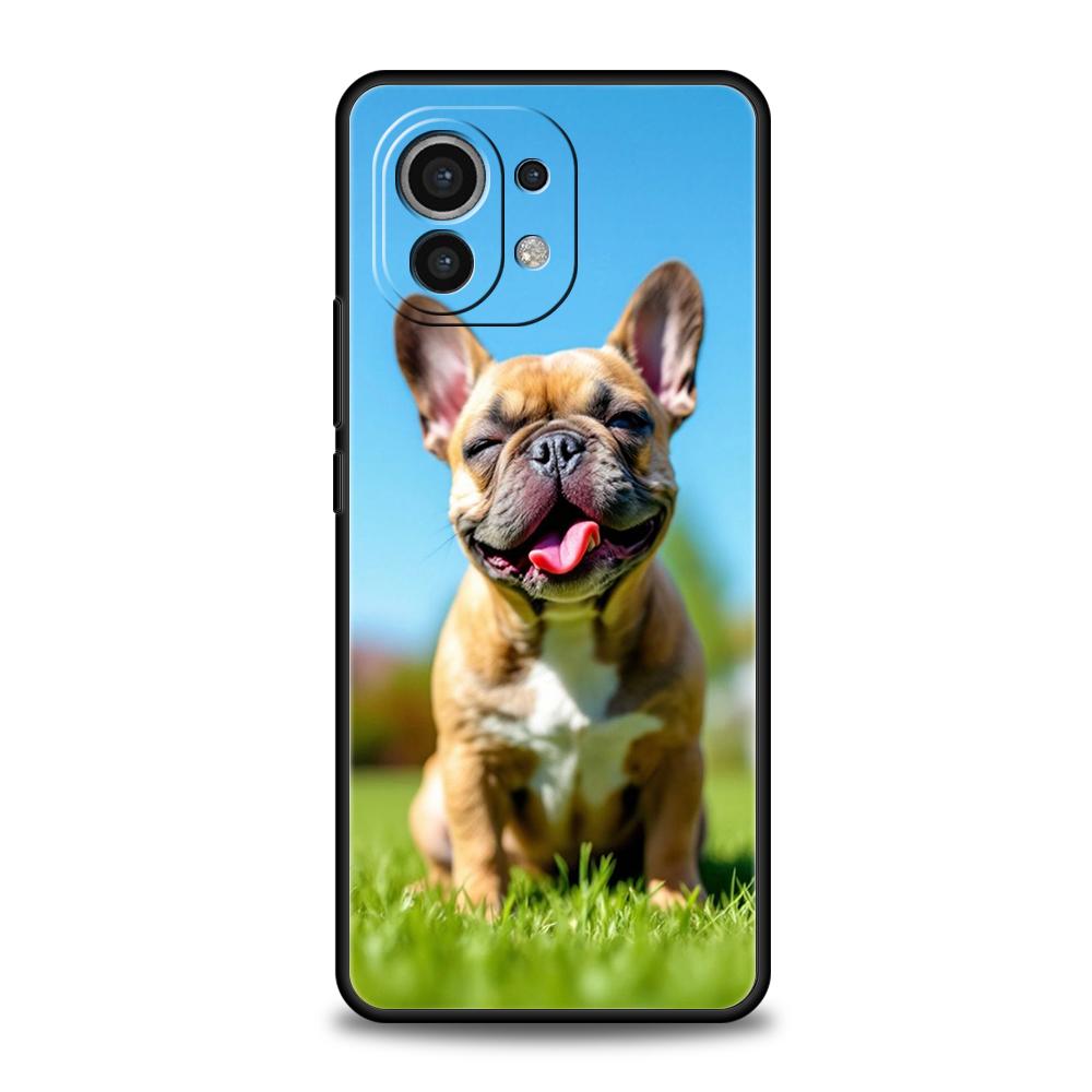 Чехол для телефона для Xiaomi 15 14 13 12 Lite 14T 13T 12T Pro Poco X7 X6 X5 X4 X3 NFC F7 Ultra F6 Pro Мягкий чехол Французский бульдог Собака Питомец
