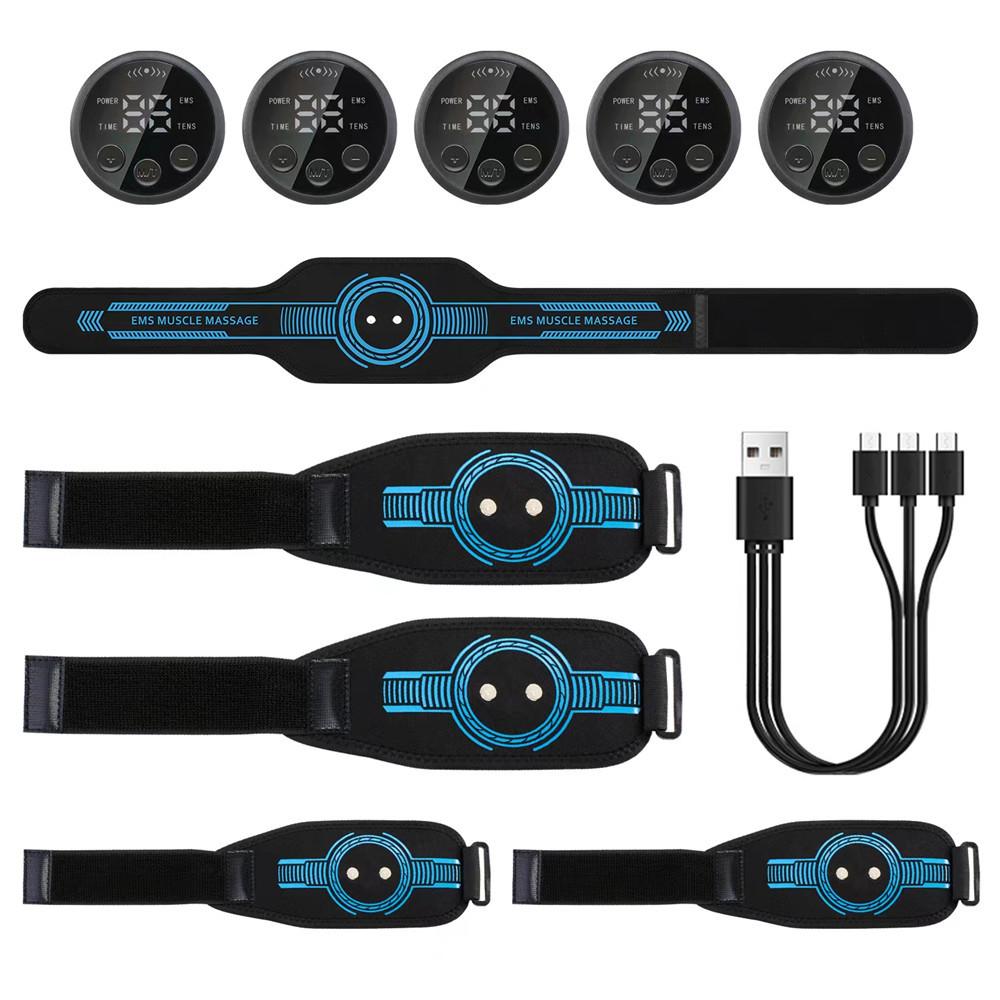 EMS Abdominal Fitness Suit Intelligent Massage Abdominal Belt Sticker Can Be Used with Water Spray Without Gel Pad USB Charging