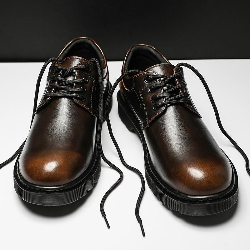 Абсолютно новые британские стильные роскошные уличные брендовые туфли-оксфорды с толстой подошвой, мужские защитные туфли на шнуровке с подошвой из говяжьих сухожилий, рабочая обувь