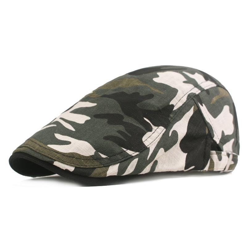 Spring Autumn Camouflage Beret Men's Forward Cap Peaked Cap Newsboy Caps for Men Driver Ivy Hat Gatsby Painters Hats