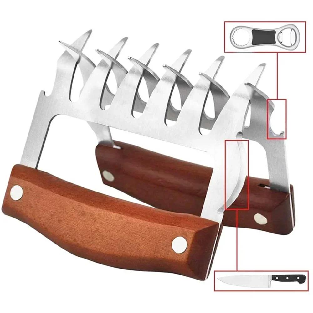 Outdoor Barbecue Fork Shredde Bear Claws Pull Shred Pork Meat Clamp Manual Roasting Fork Kitchen Tool Accessories BBQ Tools