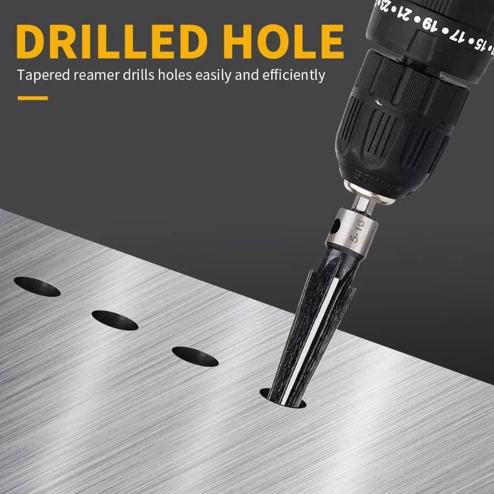 Chamfer Tapered Reamer Tool Carbon Steel Metal Hole Opener Taper Reamer Set Hand Reamer Tool
