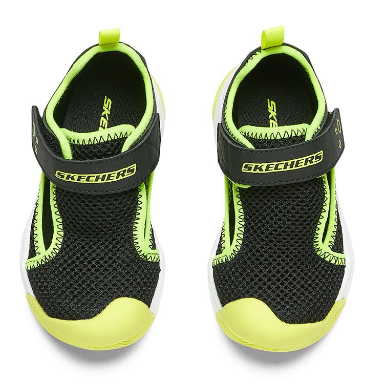 Skechers Легкие Удобные Уличные Повседневные Универсальные Дышащие Детские Сандалии Сандалии для Детей Зеленый Черный 407332N-BKLM