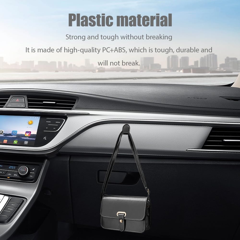5PCS Car Dashboard Mini Hooks, Car Key Holder, Multifunctional Auto Dashboard Hook, Universal Interior Auto Accessories Self Adhesive Backseat Hanger