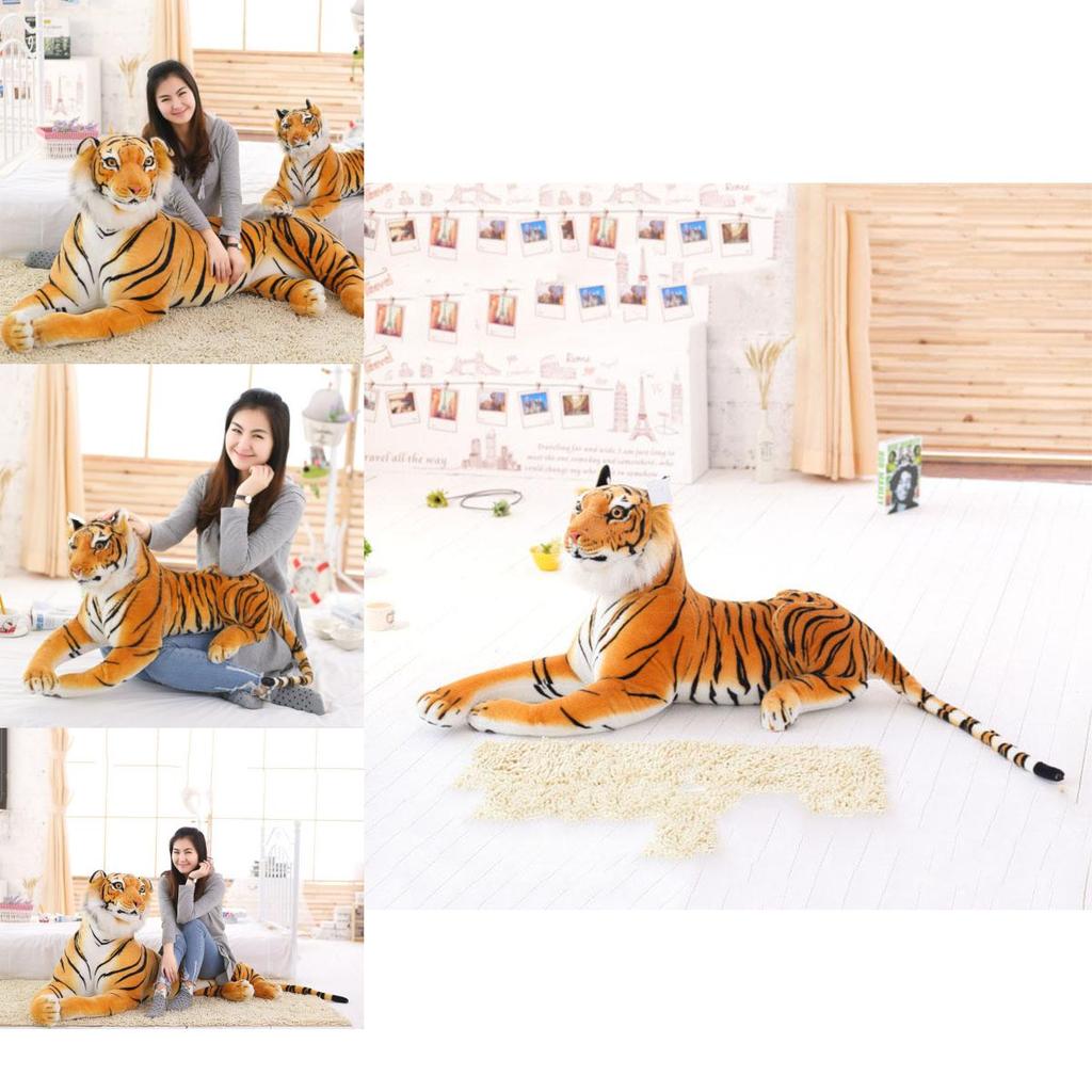 Роскошная плюшевая игрушка Тигр Реалистичная Большая кошка Оранжевый Бенгальский Мягкая Набивная игрушка Подушка