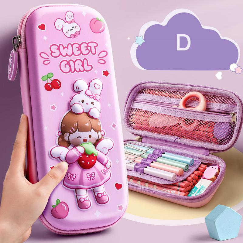 3D EVA Unicorn Cute Pencil Case Cartoon Stationery Box Girls Color Pencil Box Student Pen Case School Supplies Gifts Ipad Case