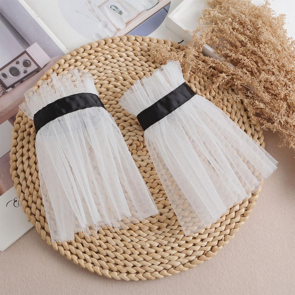 Female Sweater Fake Sleeves Fake Sleeve Horn Cuffs Embroidery Lace Ruffles Elbow Sleeve Cuff Universal Fake Cuff