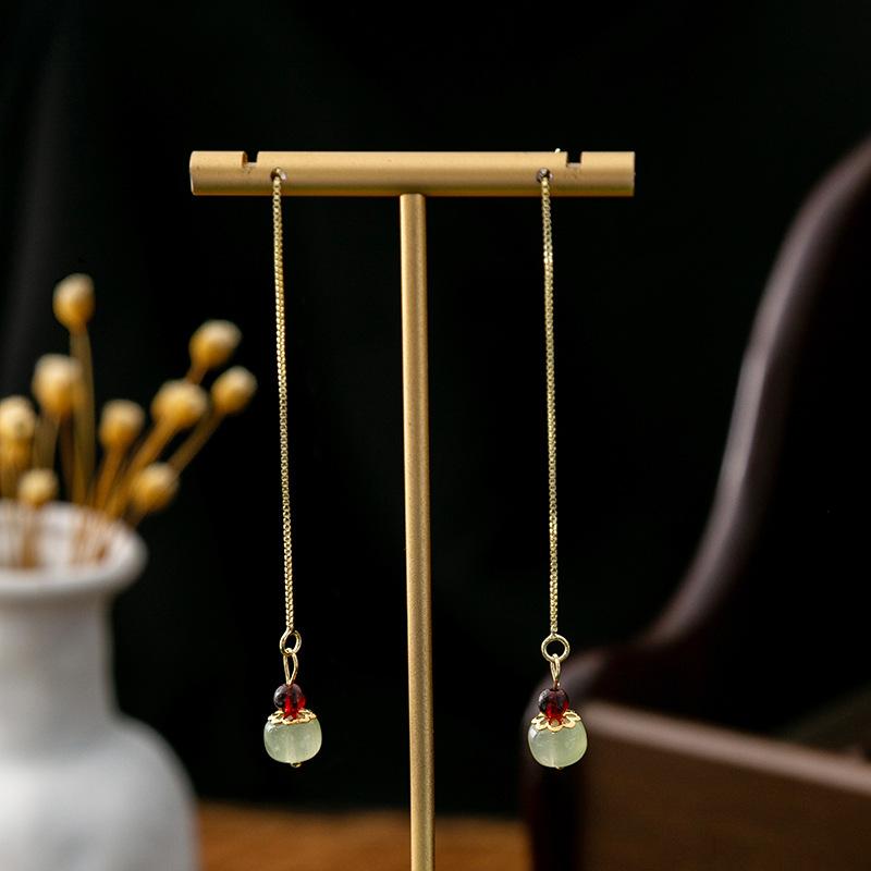 BLINGBAY женские новые серьги с искусственным жемчугом в китайском стиле, серьги с кисточками в форме бабочки в китайском стиле, простые аксессуары Hanfu, ретро-ювелирные изделия