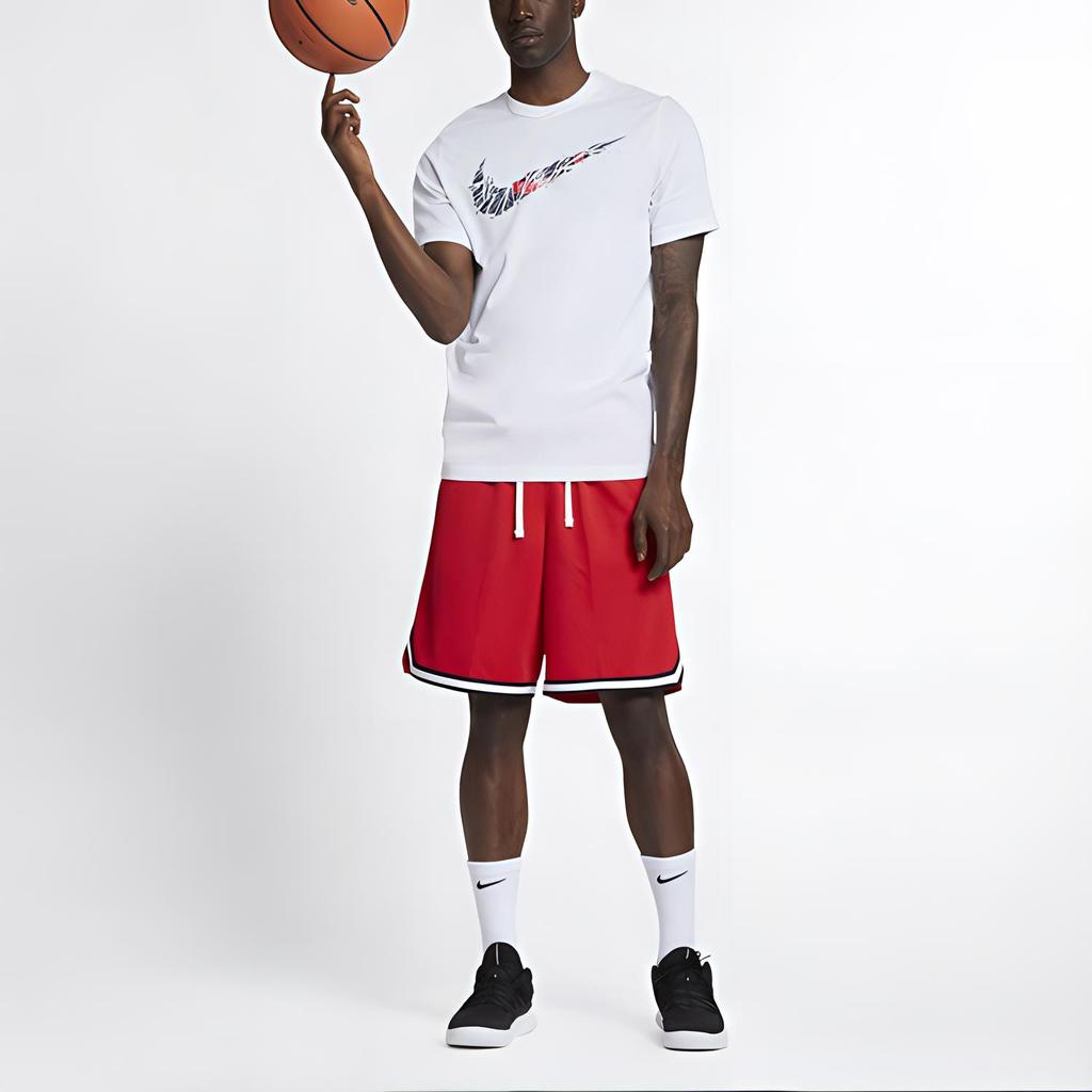 Nike Мужская баскетбольная футболка с круглым вырезом Dri-Fit Big Swoosh, белая BQ3658-100