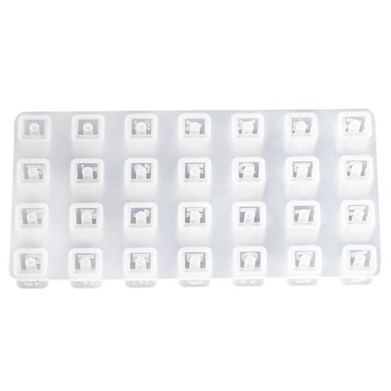 2 шт./компл., современные устойчивые к коррозии антипригарные антидеформированные квадратные буквы с бусинами, эпоксидная форма, инструмент для рукоделия, смола