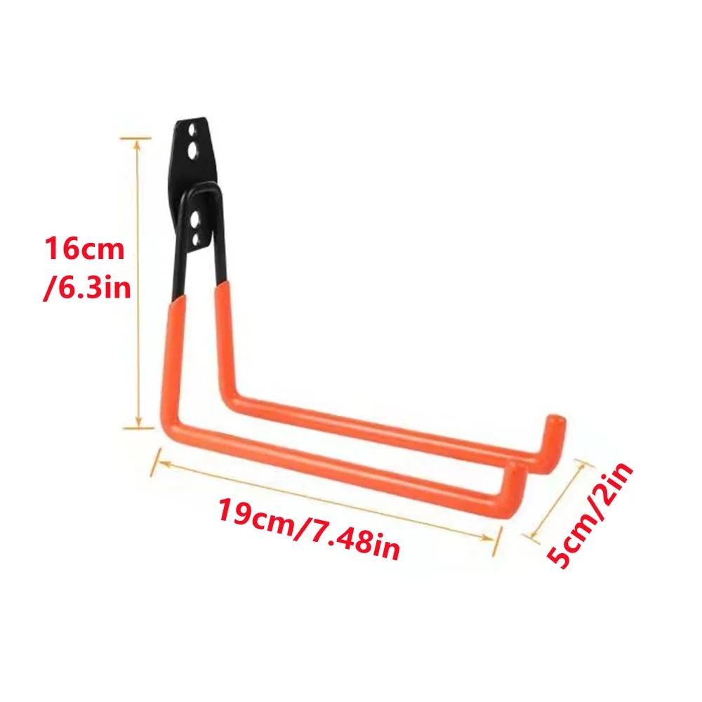 Garage Hooks Heavy Duty Metal Hook Wall Mount Bicycle Hanger Hooks Wall Mount Anti-slip Storage Hook for Ladders Garden Tool