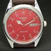 JAPAN VINTAGE REFURBISHED SEIKO 5 AUTOMATIC 6309A MENS RED DIAL WATCH a441261-4 Sk-a441261