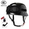 Мотоциклетный шлем для мужчин летом, ретро полушлем Harley для электромобиля, солдатский принц в немецком стиле, круизный автомобиль, на четыре сезона