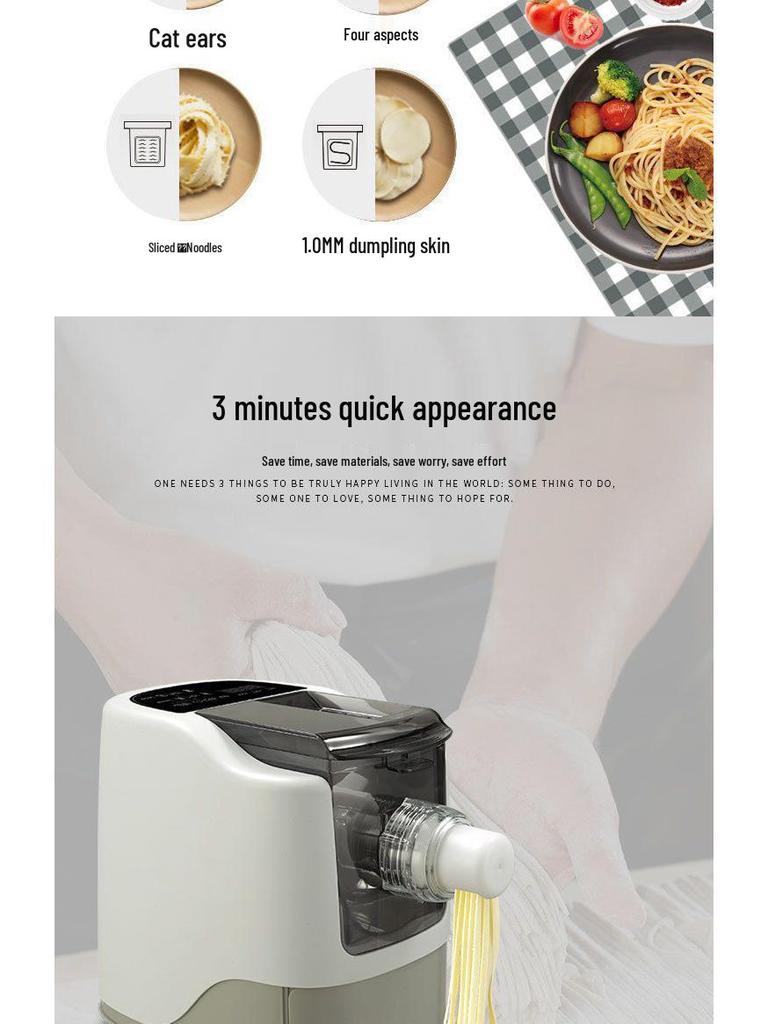 Automatic Electric Noodle Press & Dough Mixer for Household Use – Multifunctional Noodle and Dumpling Skin Machine