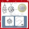 Moissanite 4 Single 925 Moissanite Pendant Hypoallergenic To White Gold Adjustable Gift Box Birthday Gift 45cm Adjuster Total Carats [KRKC] Women's