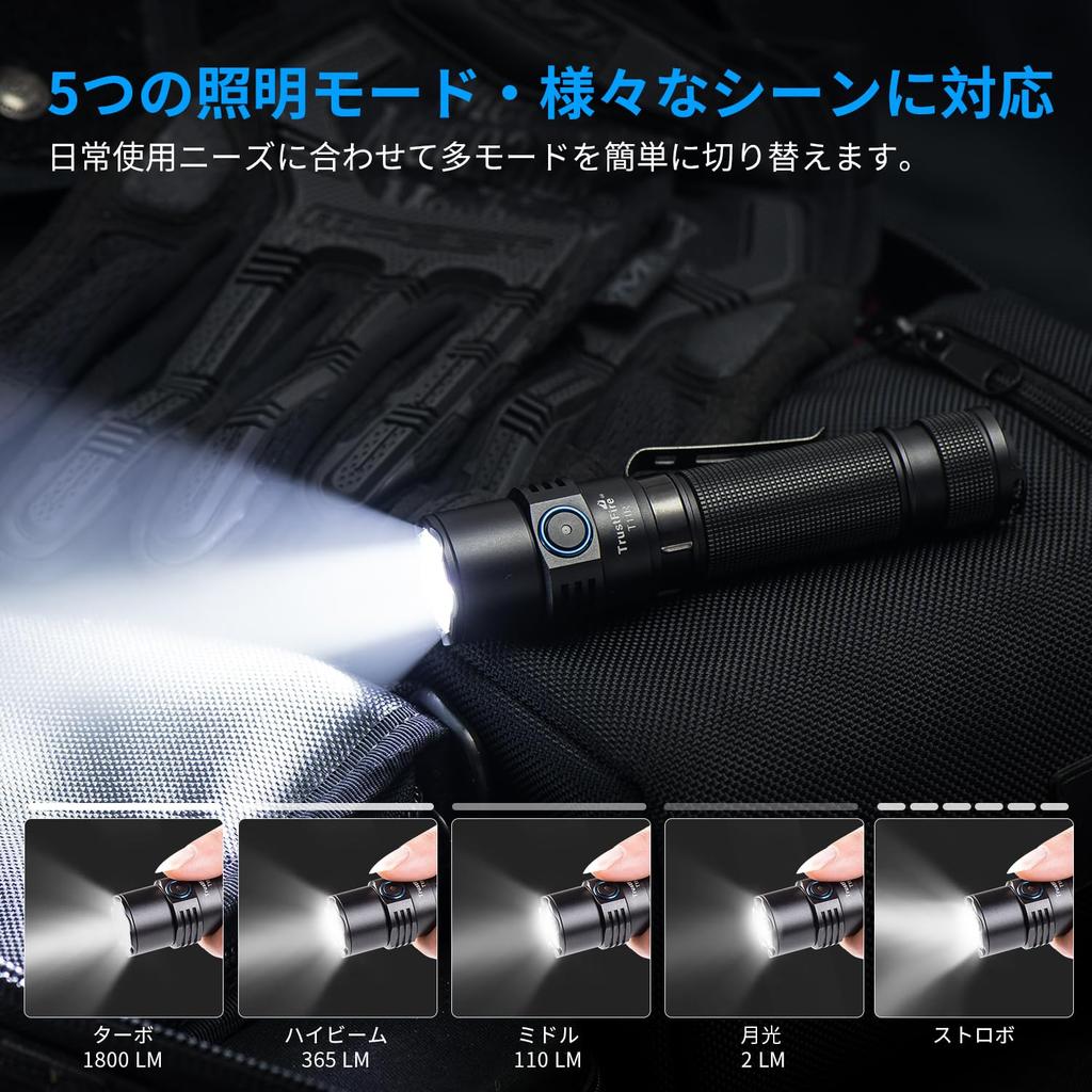 TrustFire T11R led 1800 светодиодов удобный аварийный USB 18650 большой емкости IP68 индикатор оставшегося заряда для горной ночи ночной эвакуации