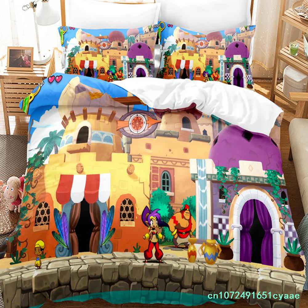 Shantae Half-Genie Hero Bedding Set Single Twin Full Queen King Size Bed Set Adult Kid Bedroom Duvetcover Sets Anime Game