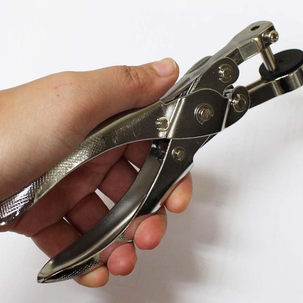 6MM/8MM Manual Single Round Hole Puncher, Plastic Bag OPP Bag PVC Packaging Bag Hole Punching Pliers with 3 Gaskets
