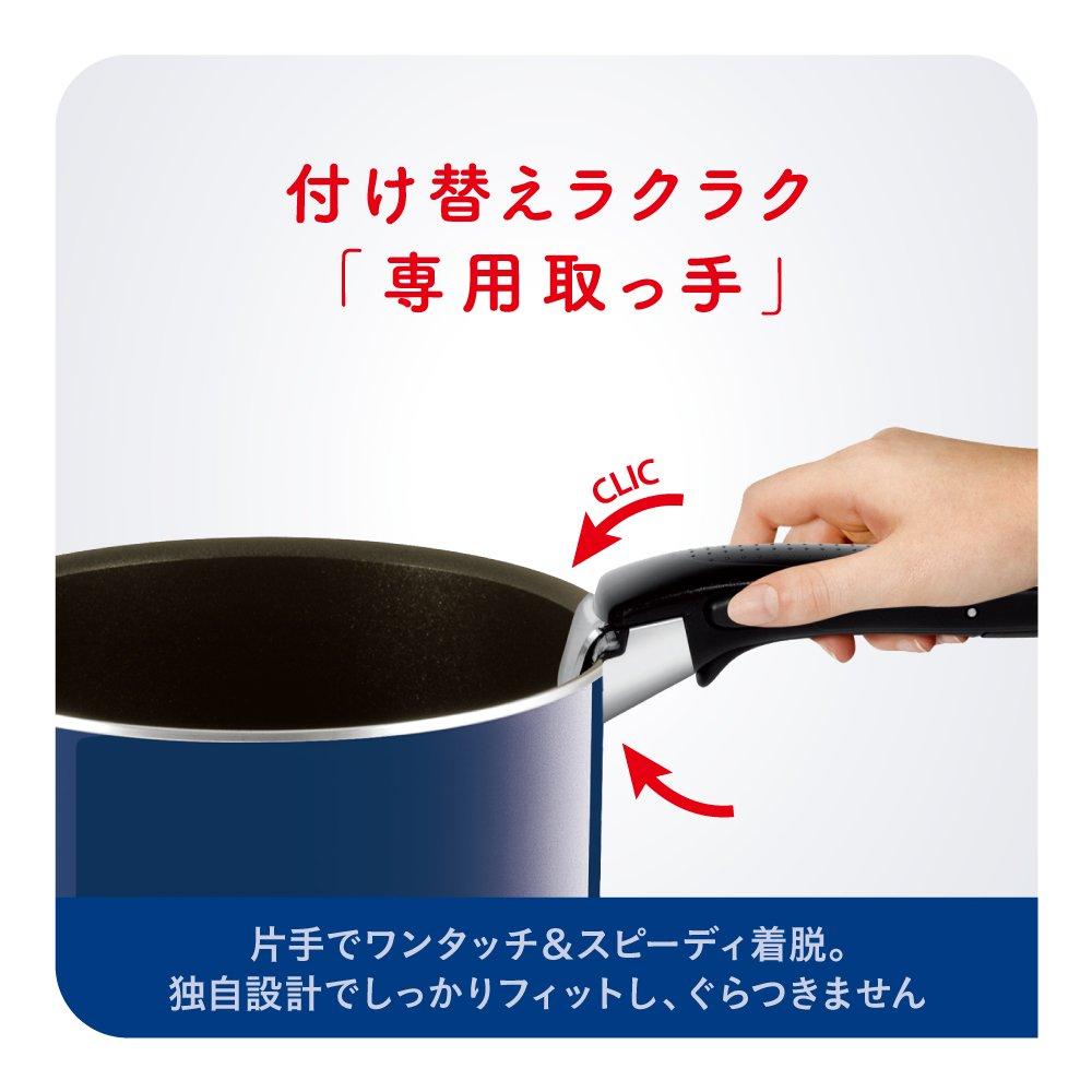 Набор из 6 предметов Tefal: кастрюля и сковорода со съемной ручкой и крышкой Ingenio Neo Gran Blue Premier Set 6 Только для газа Модель 2016 года Огонь/Плита