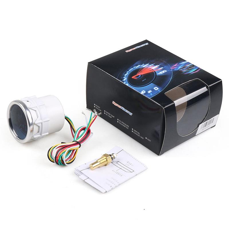 Dynoracing Oil temp gauge 2"(52mm) Smoke len 40-140 C degree pointer Oil temp gauge Car meter with sensor BX101229
