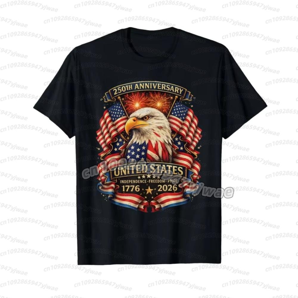 Unisex 250th Anniversary 1776 Us American Flag Bald Eagle T Shirt For Unisex Unisex Patriotic Freedom Liberty Unisex Short Sleeve Tops