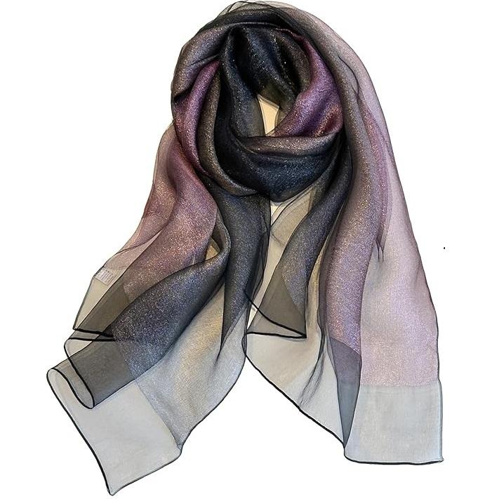 70*180cm Women Gradient Colors Scarf Long Shawls and Wraps for Party Dress Lightweight Pashmina Fashion Scarves