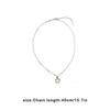 2Pcs Women Geometric Pendant Necklace Steel Chains Neck Decor Ornaments Ladies Jewelry for Dating Party Jewelries
