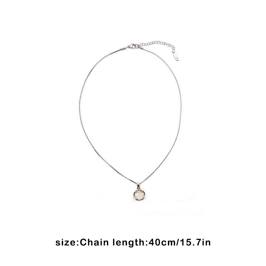 2Pcs Women Geometric Pendant Necklace Steel Chains Neck Decor Ornaments Ladies Jewelry for Dating Party Jewelries