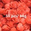 50 шт./пакет ПЭ пена искусственные цветы розы головки искусственные цветы свадебные украшения для скрапбукинга подарочная коробка венок своими руками многоцелевой