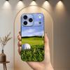 Спортивный мяч для гольфа для iPhone 12,14,13,15,8,7,16,11,17,X,Mini,Plus,Pro,XR,SE,XS,Max,Мягкий силиконовый черный чехол