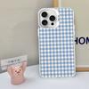 Простой шикарный чехол для телефона с решетчатым узором для iPhone 17 16 15 14 13 12 11 Pro MAX Матовый противоударный задний чехол от падения Матовая крышка