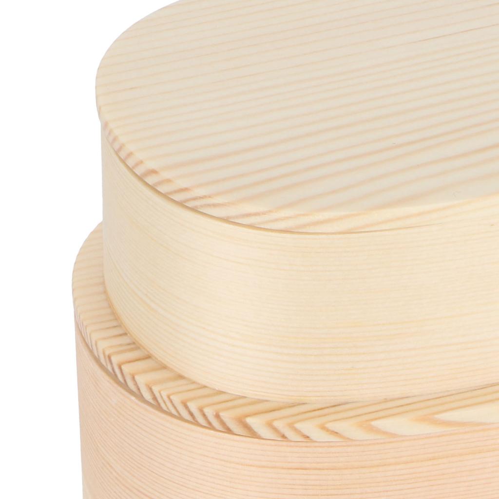 Lunch Box Set Japanese   Wooden Food Storage Container for Students Workers 19x10x9.5cm