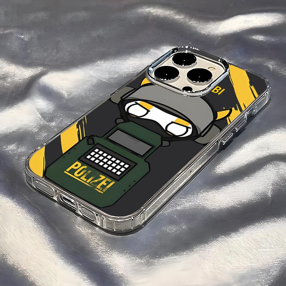 Game Rainbow S-Six S-Siege Phone Case For IPhone 17 Pro Max 16 15 14 Pro Max IPhone 13 Pro Max 11 Plus Transparent Cover