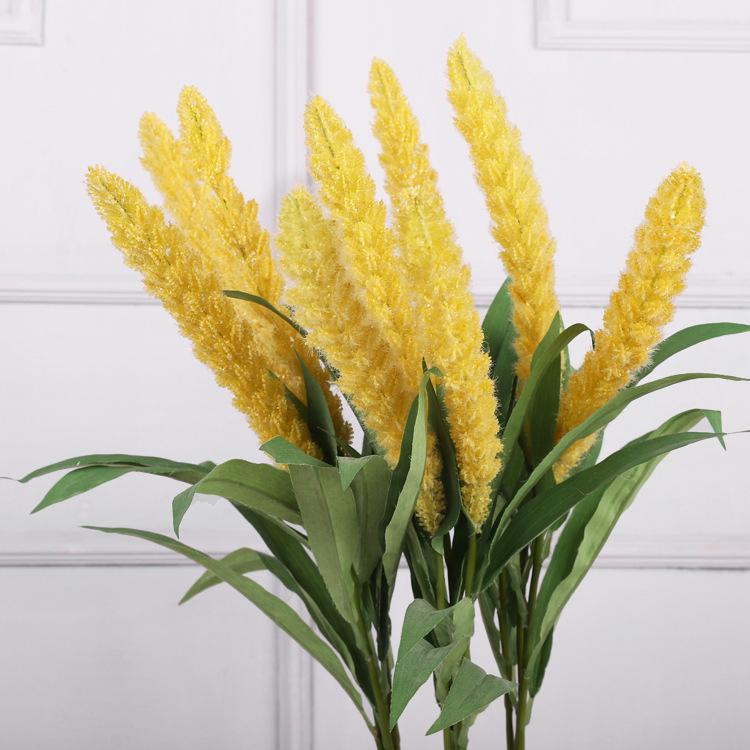 Decorative Faux Corn Stalks with Millet & Wheat Ears for Hotel or Photography Display