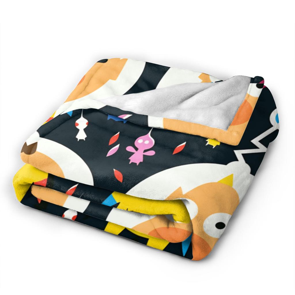 Soft Blankets Girls Boys Picnic Little Pikmin Bedding Throws Flannel Bedspread For Couch Bed Funny Sofa Bed Cover