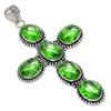 Peridot Gemstone Handmade 925 Sterling Silver Jewelry Pendant 3.78" r2W07
